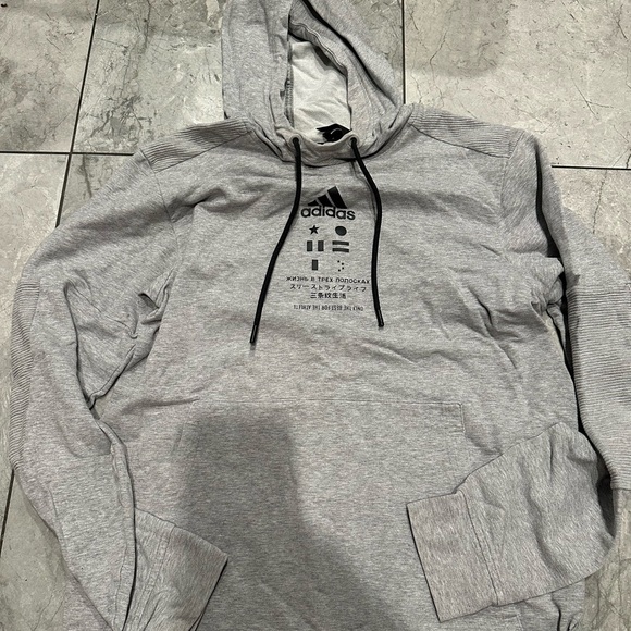 adidas Other - Adidas Gray Unisex Hoodie Size Small